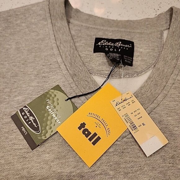 Eddie Bauer Men's Golf Pullover Vest Jacket Sleeveless Size XL NWT Gray - Picture 2 of 6